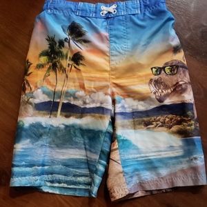 Op Dinosaur Swim Trunks Boys Size M (8)